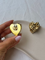 Vintage Earrings - XXL Resin Hearts