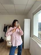 Colette Pink And White Striped Blouse