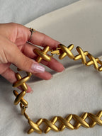 Collar Dorado Vintage - Eslabones Cruz