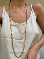 Collar Largo Biche De Bere Vintage - Collar Malla Dorada