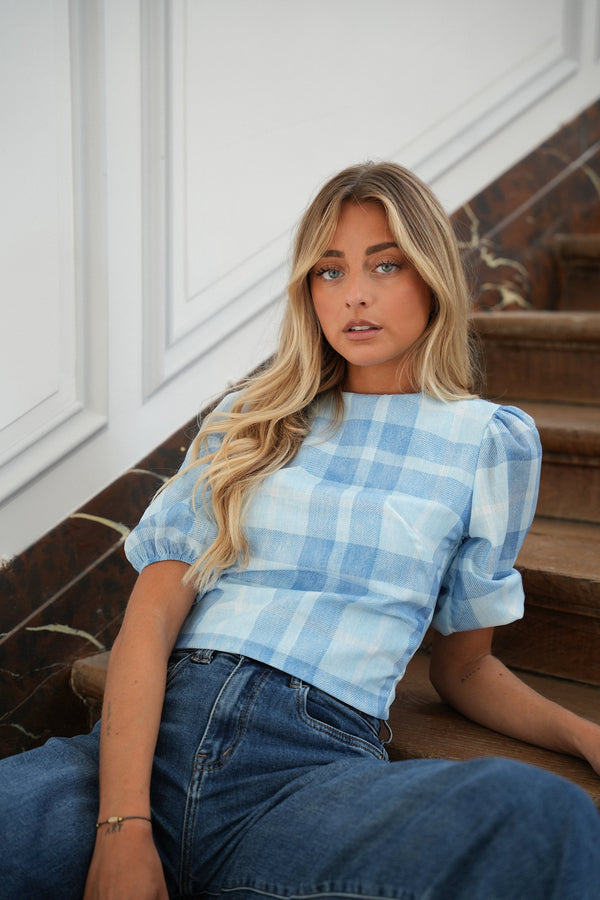 Top a Quadri - Eleana Bleu