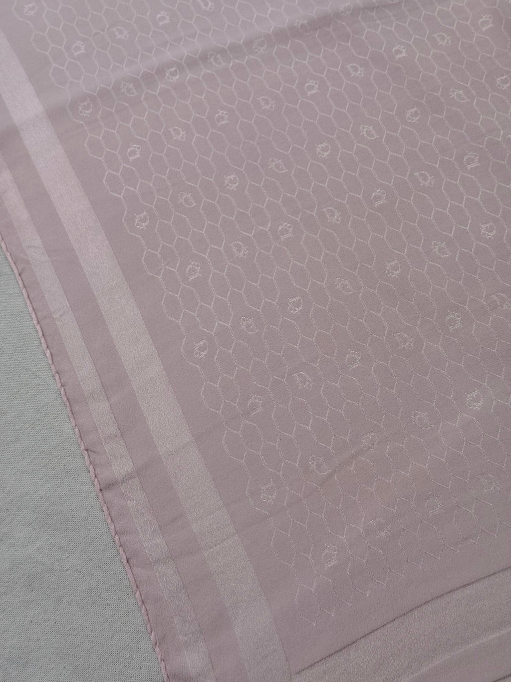 Vintage Christian Dior Scarf – Tone-on-Tone Pink Monogram
