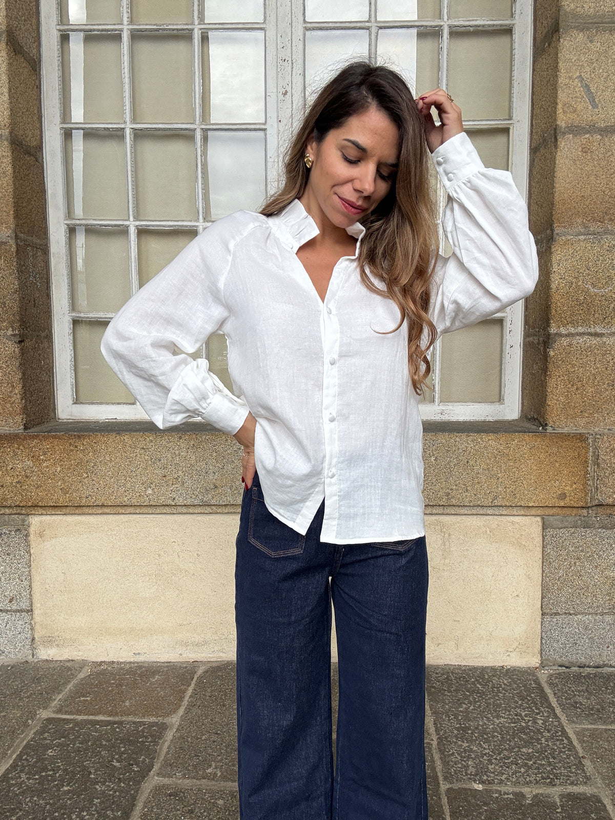 Léonie white blouse