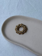 Vintage Scarf Ring - Floral Crown and White Rhinestones