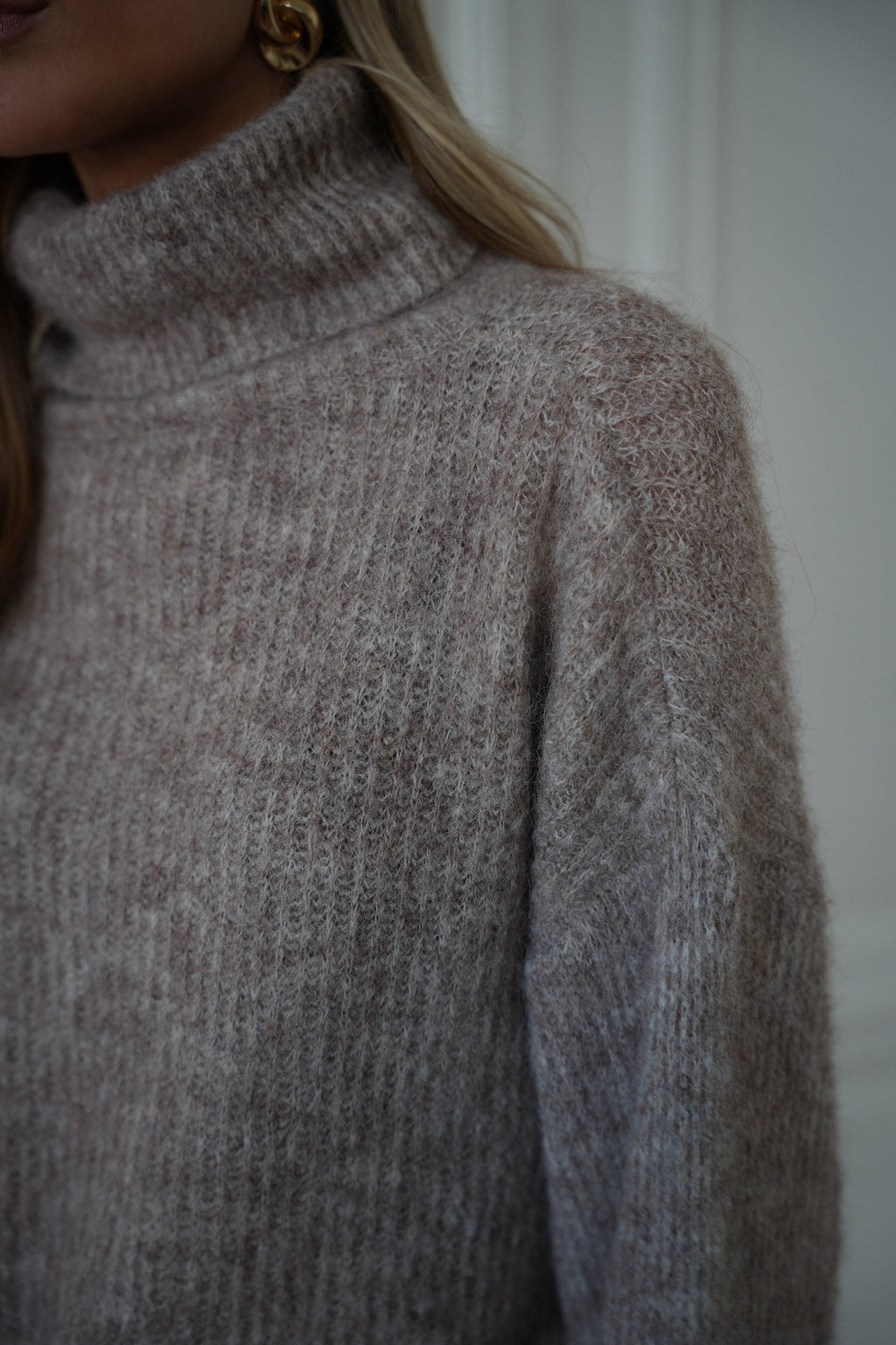 Pull Col Roulé Sora - Taupe