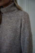 Pull Col Roulé Sora - Taupe