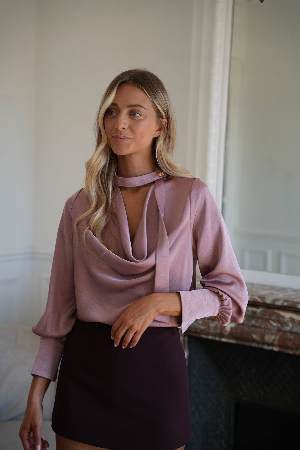 Sandra Fluid Blouse - Pink