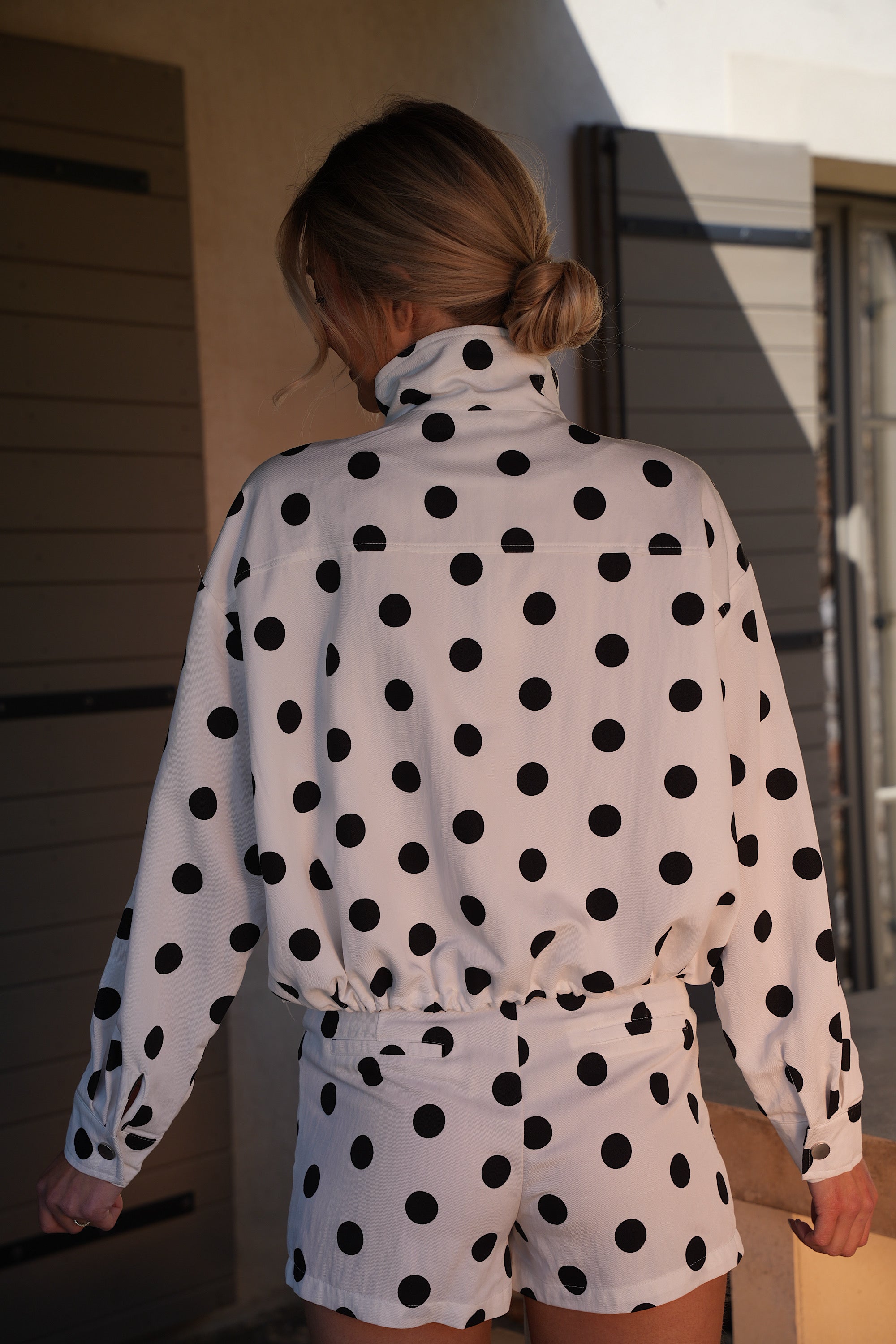 Luna Polka Dot Jacket - White