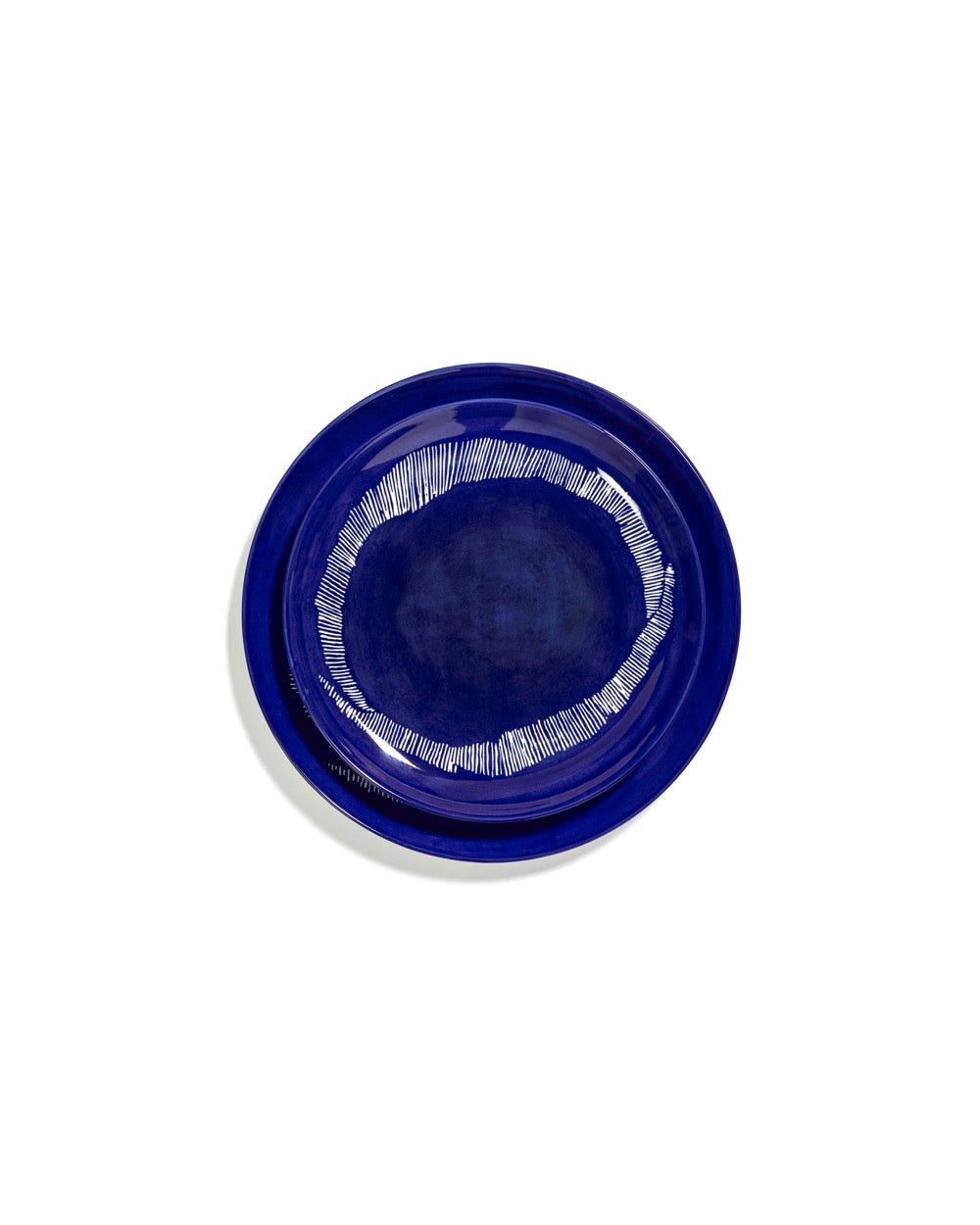 Feast - Set Di 2 Piatti - M - Gres - Blu Scuro Bianco