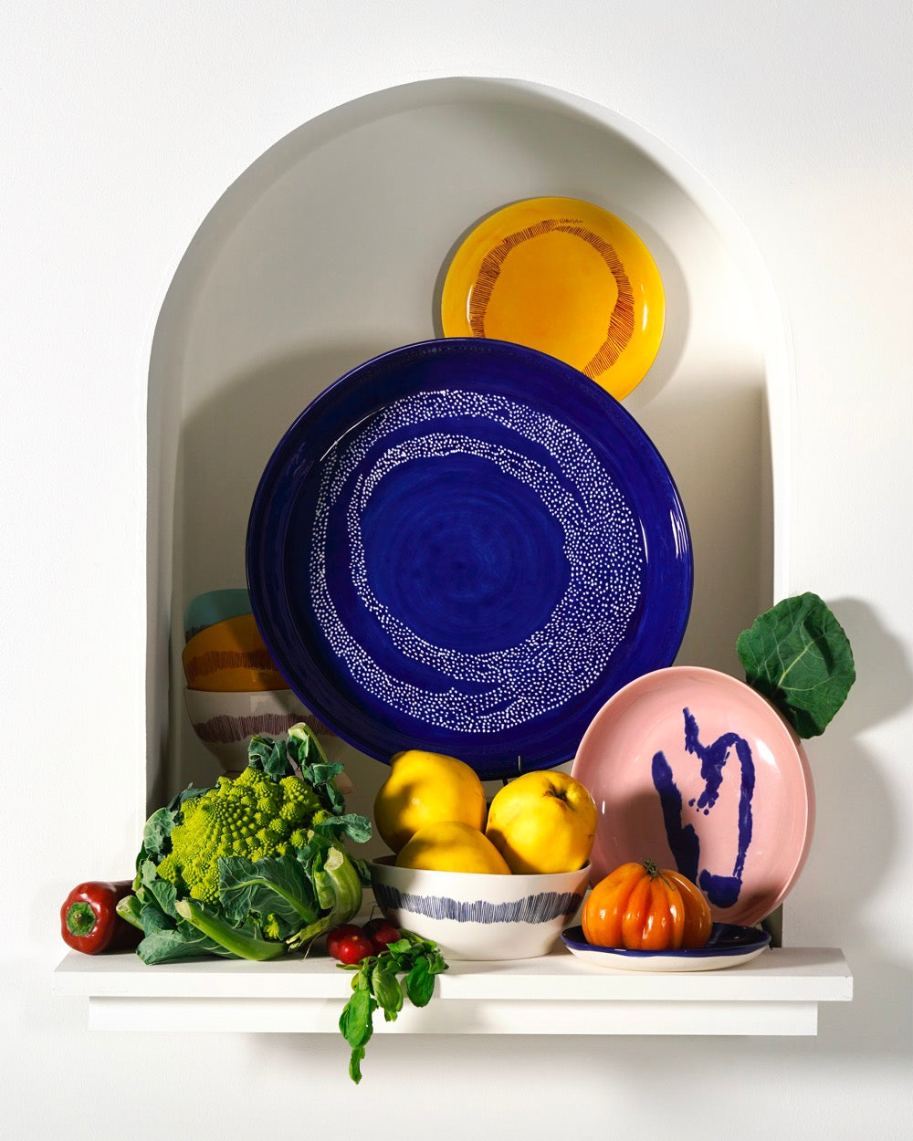 Set of 2 Plates M - Dark Blue Feast - By Ottolenghi