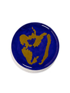 Feast - Plato De Servir - Gres - Azul Oscuro Dorado