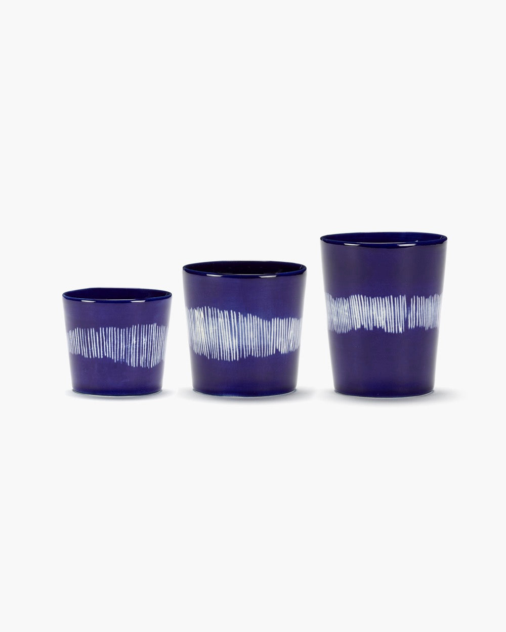 Feast - 4 Espresso Cups - Dark Blue White - Ottolenghi