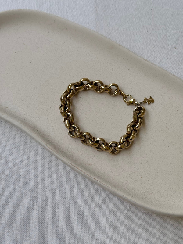 Vintage Agatha Bracelet - Gold Chain