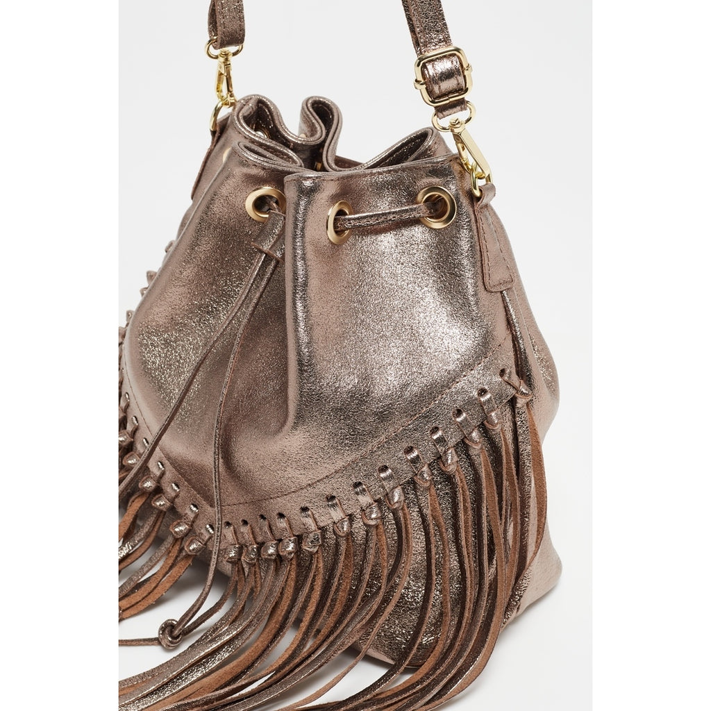 Bolso bombonera Ivona - Bronce claro