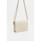 Sac En Bandoulière Amber Crocos - Blanc Casse