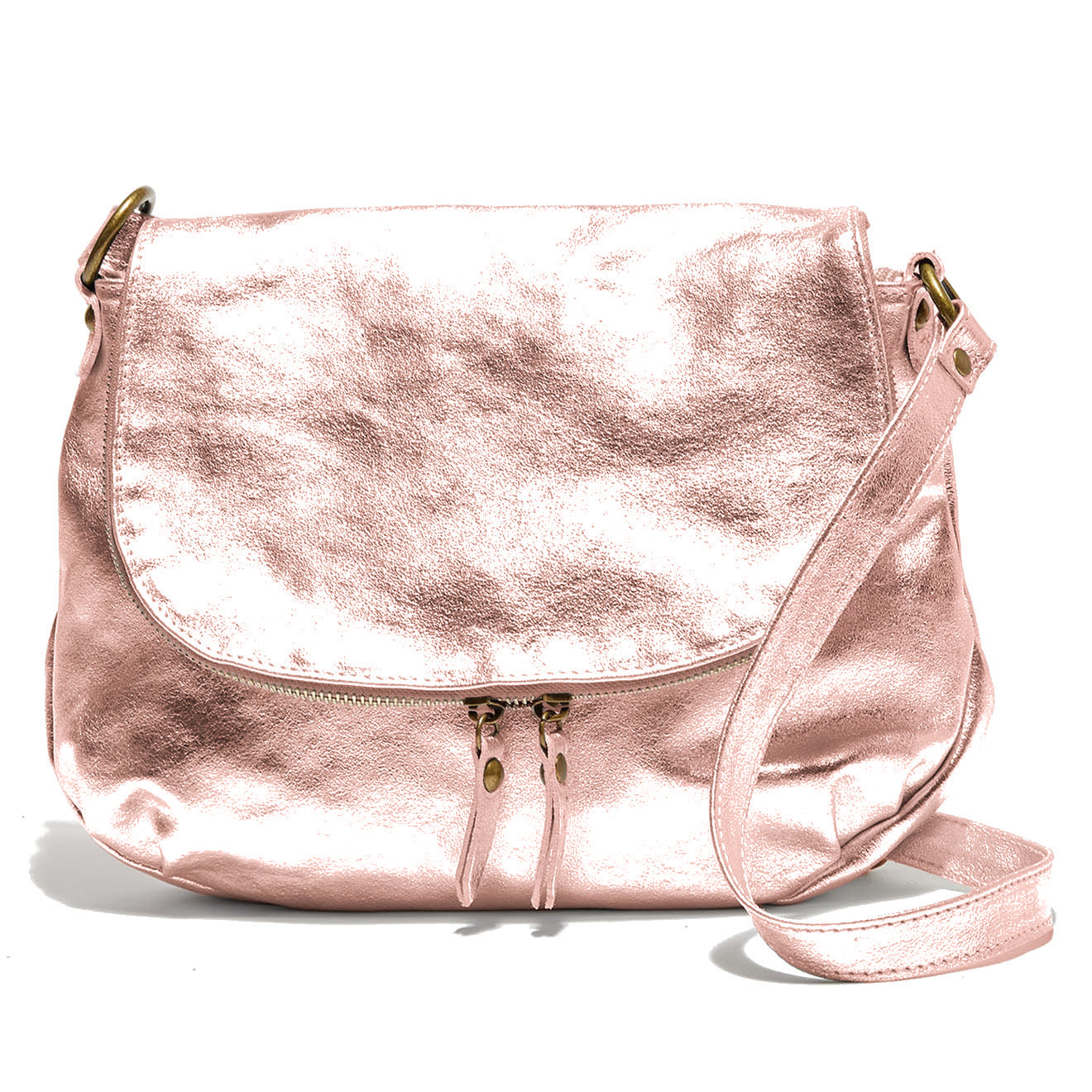 Bolso bandolera Lana - Rosa metalizado