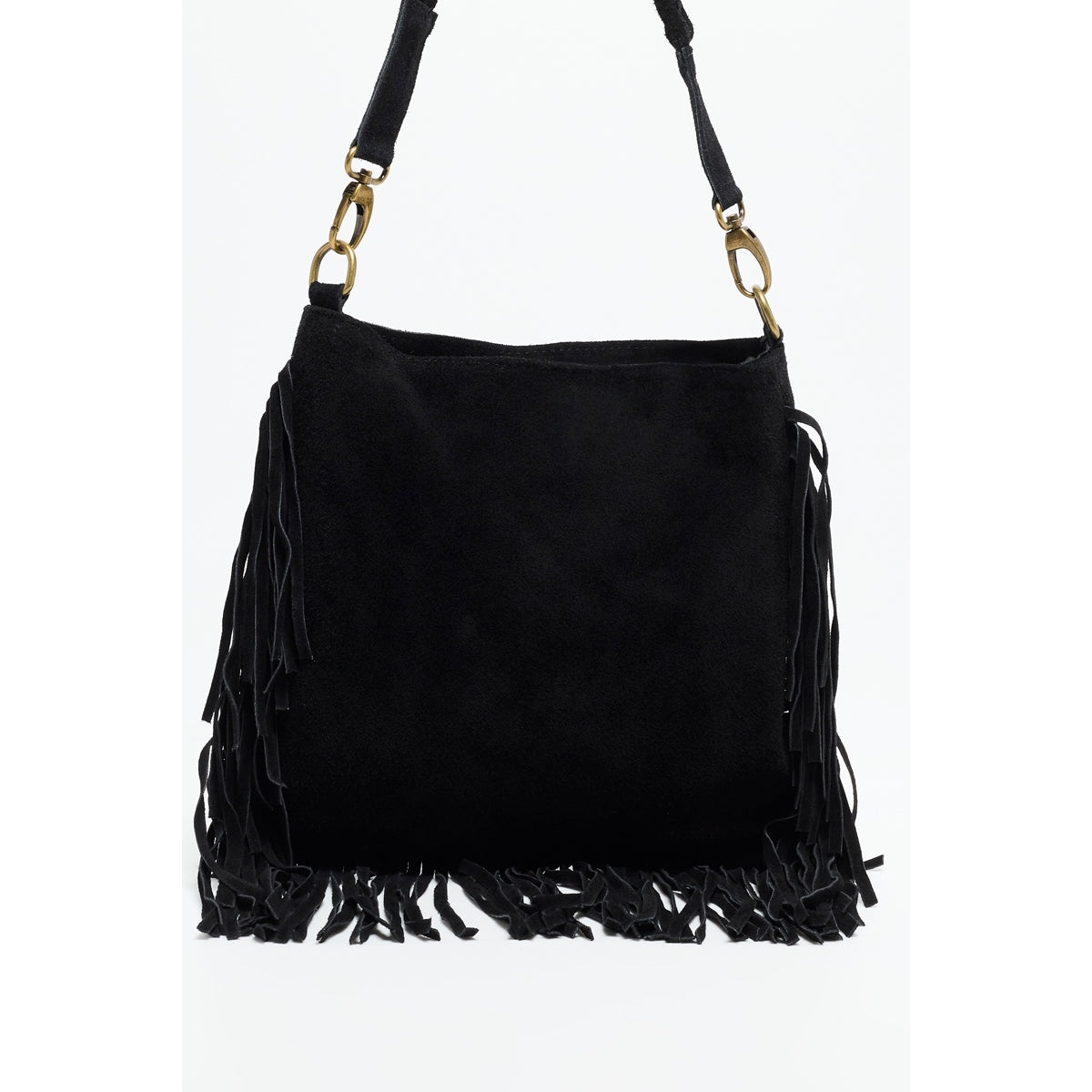 Bolso de Mano Lucy Flecos - Negro