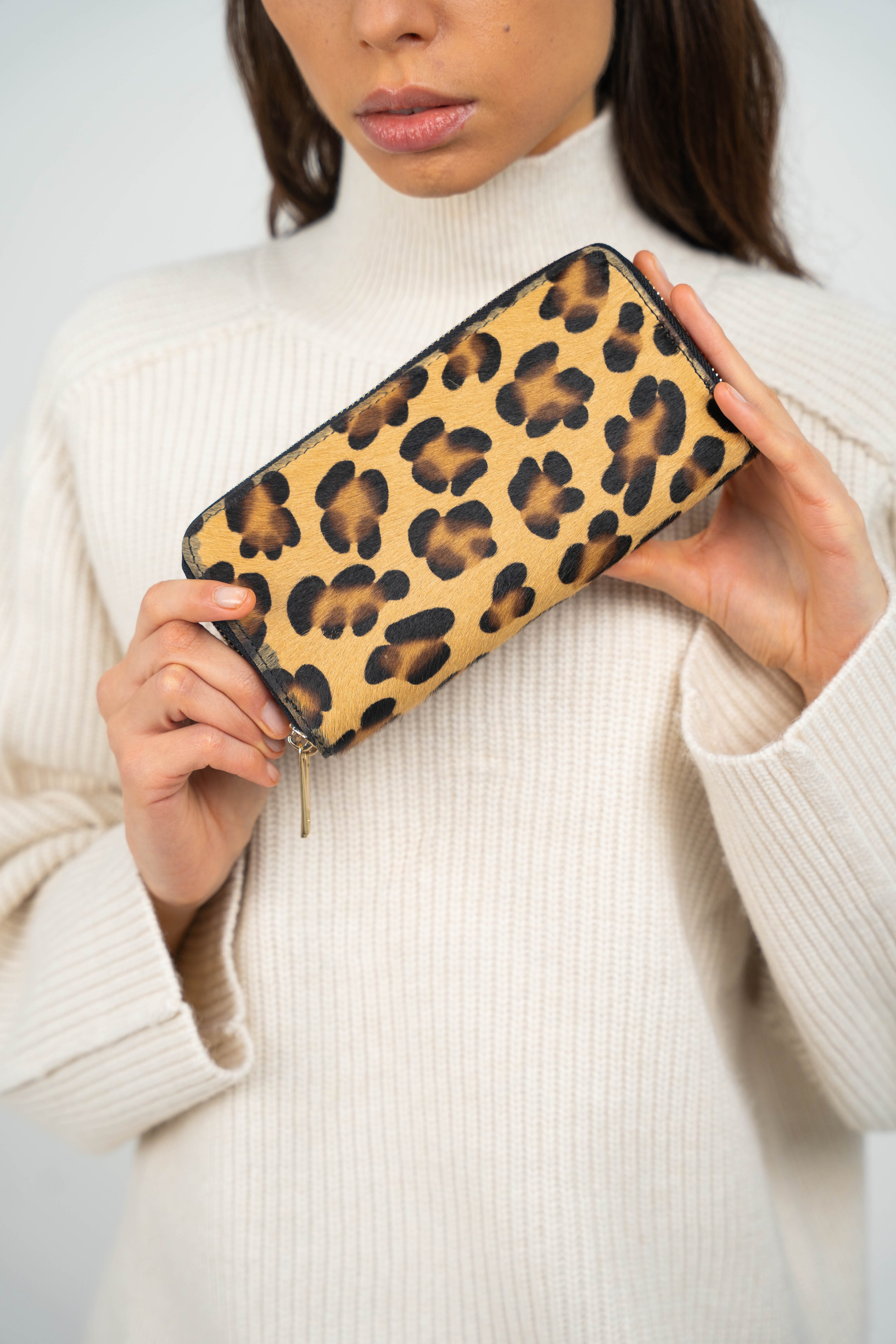 Edge Wallet - Camel Leopard Pattern