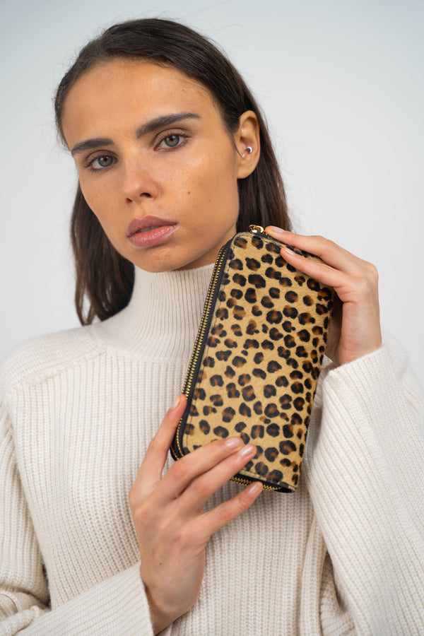 Edge Wallet - Black Leopard Pattern
