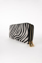 Cartera Edge - Patrón de cebra negro