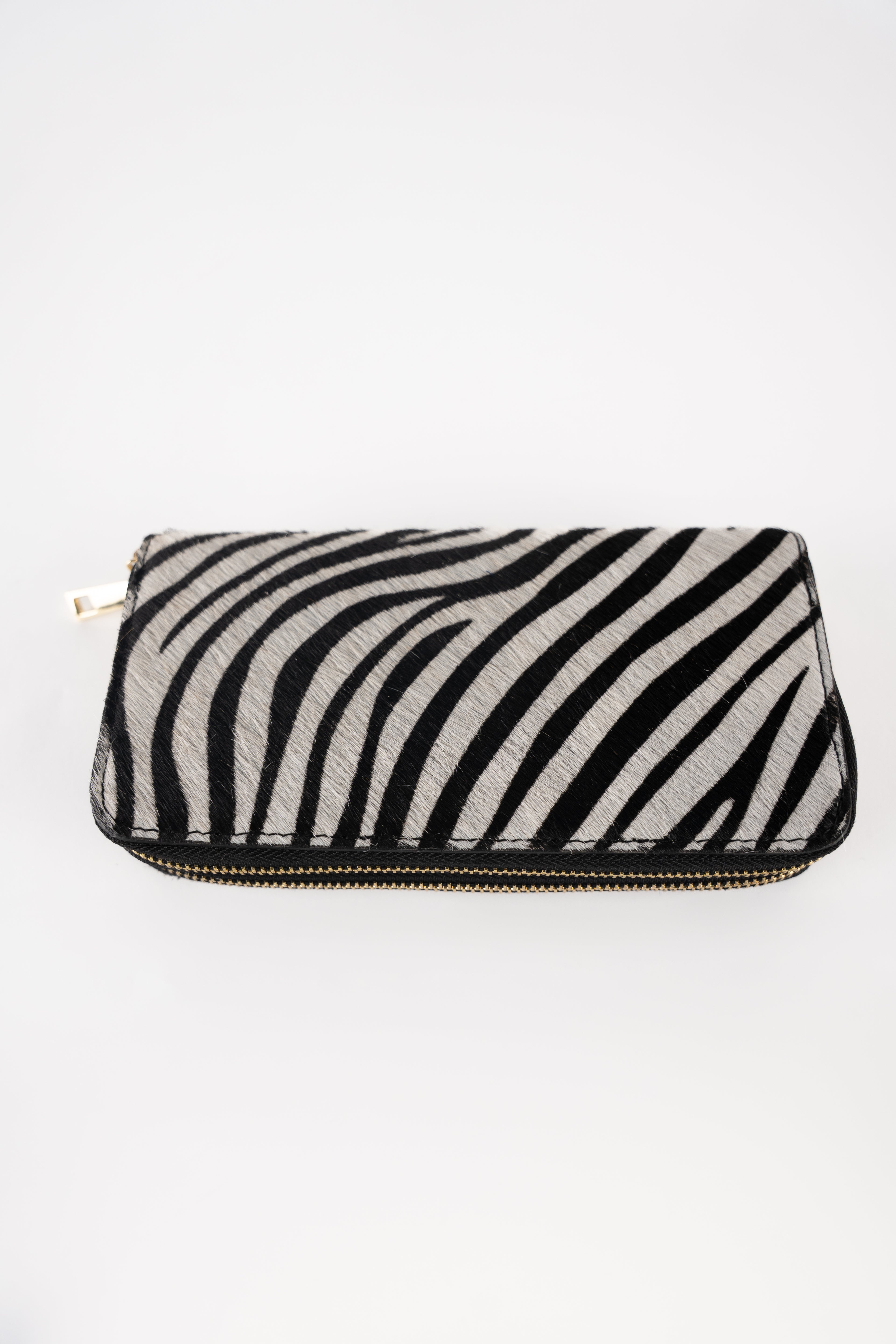 Cartera Edge - Patrón de cebra negro