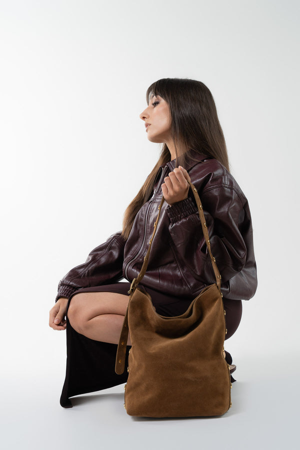 Bolso de hombro Roots - Camel