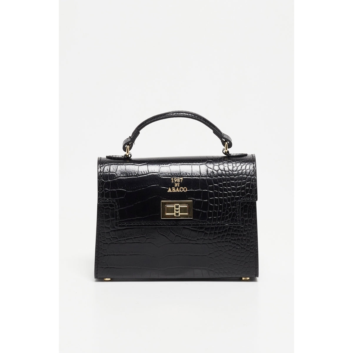 Bolso de hombro Sandy de cocodrilo - Negro