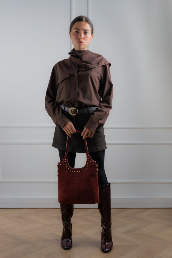 Bolso de hombro Dane - Burdeos