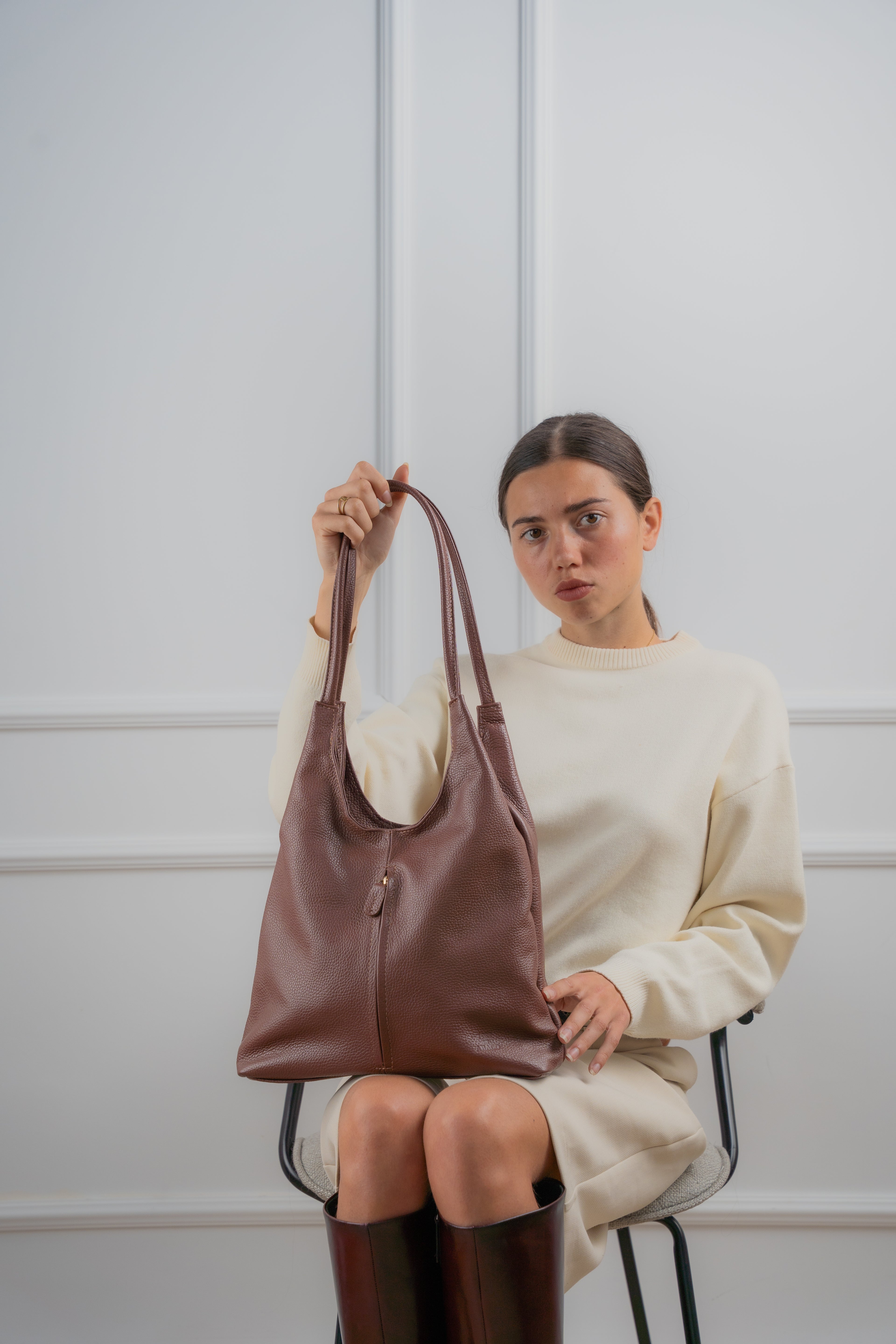 Fred Shoulder Bag - Brown