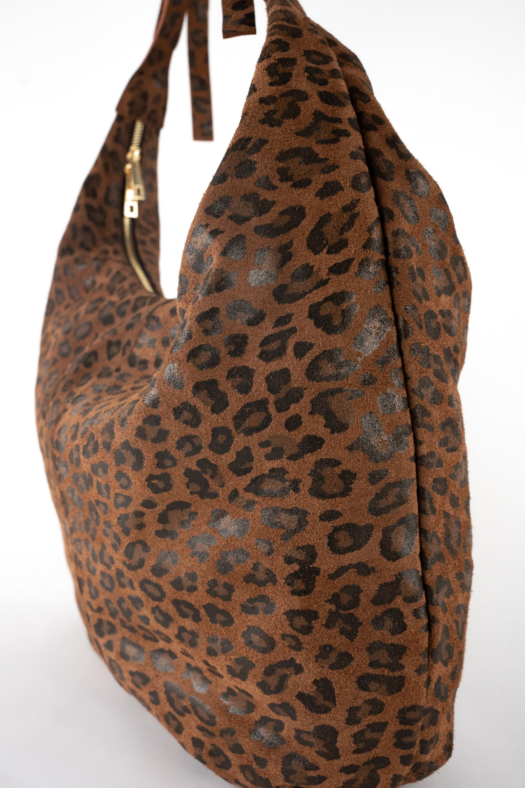 Bolso de hombro Kaelis - Estampado de leopardo marrón