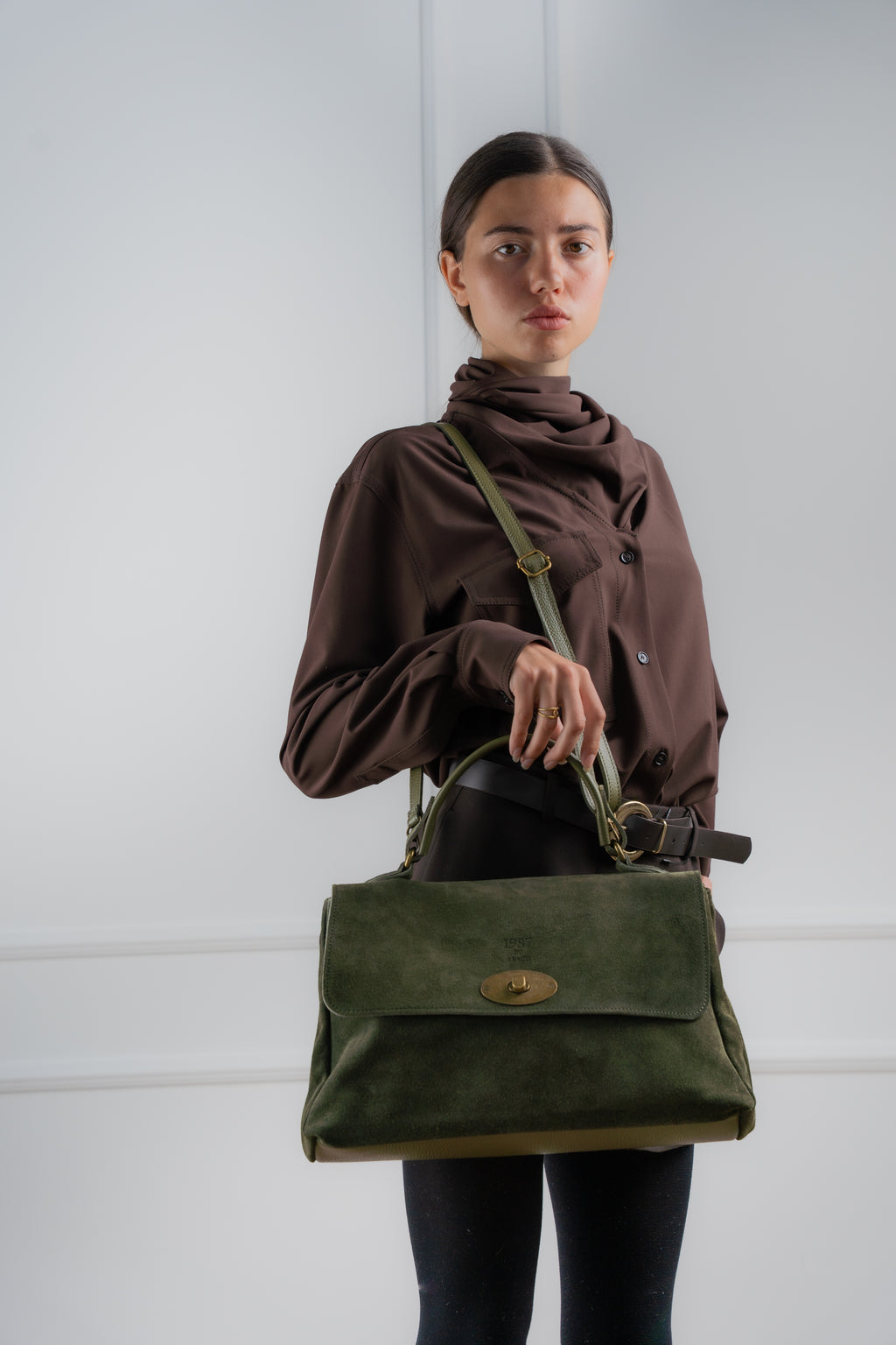 Mick Handbag - Bottle Green