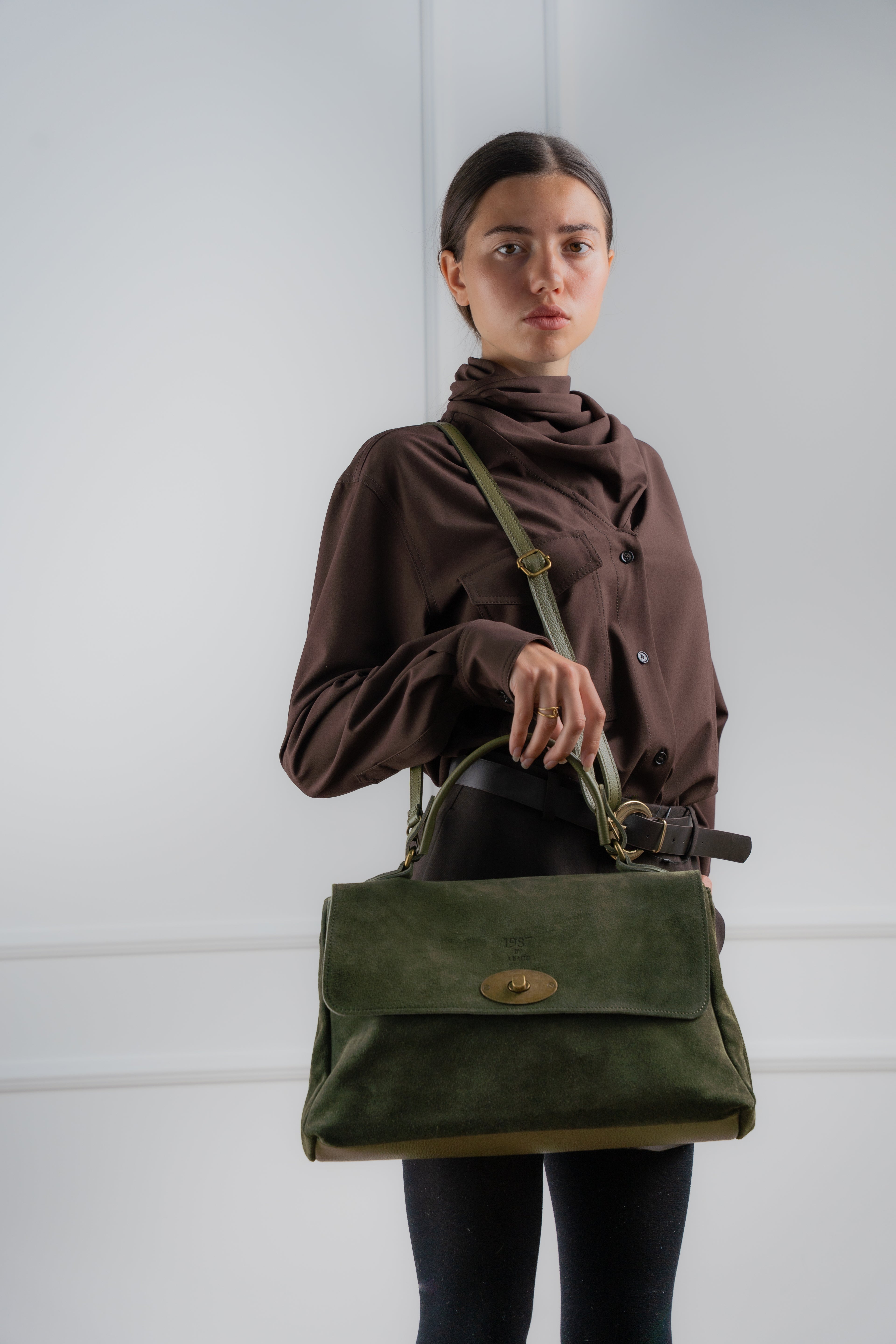 Mick Handbag - Bottle Green