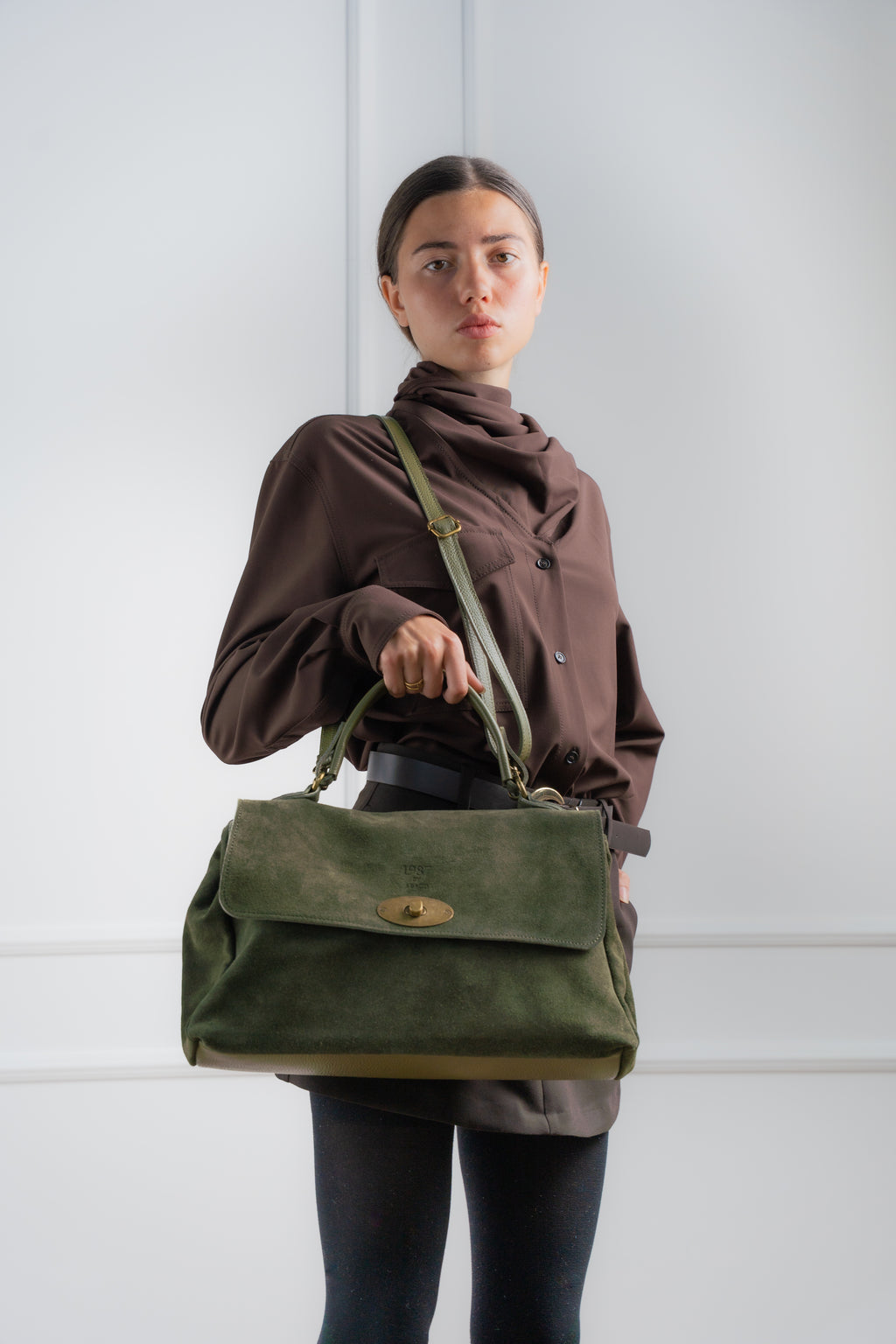 Mick Handbag - Bottle Green