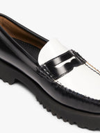 Weejun 90 Penny Lthr - Black & White Lthr