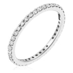 Anillo “Tour Luminoso Completo” D0.4/39 – Oro Blanco 375/1000