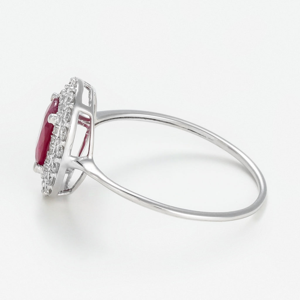 "Aqaba" Ring D0.27/36 R1.06/1 - 375/1000 White Gold