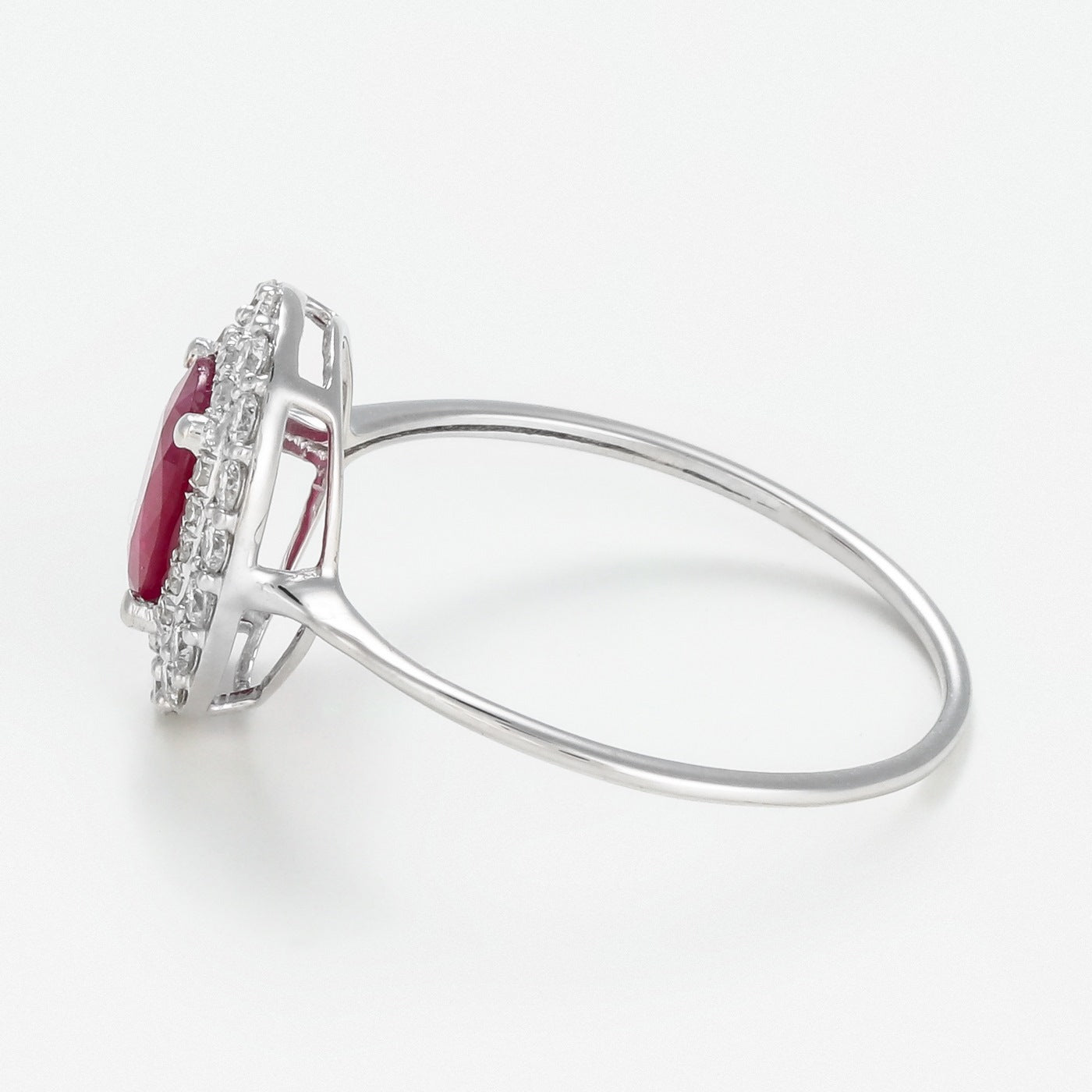 "Aqaba" Ring D0.27/36 R1.06/1 - 375/1000 White Gold