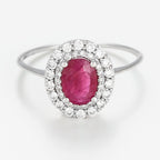 "Aqaba" Ring D0.27/36 R1.06/1 - 375/1000 White Gold