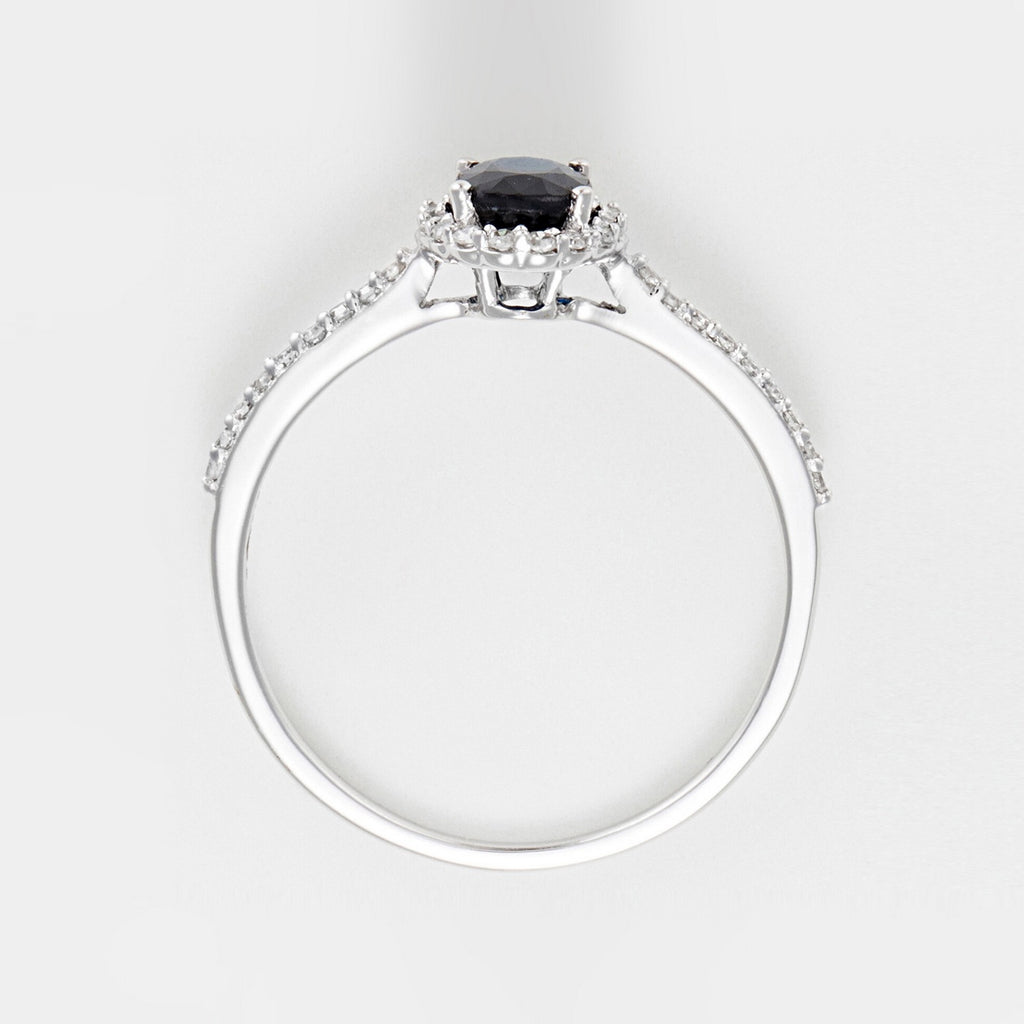 "Courtesy" Ring D0.14/36 Sapphire 0.6 - 375/1000 White Gold