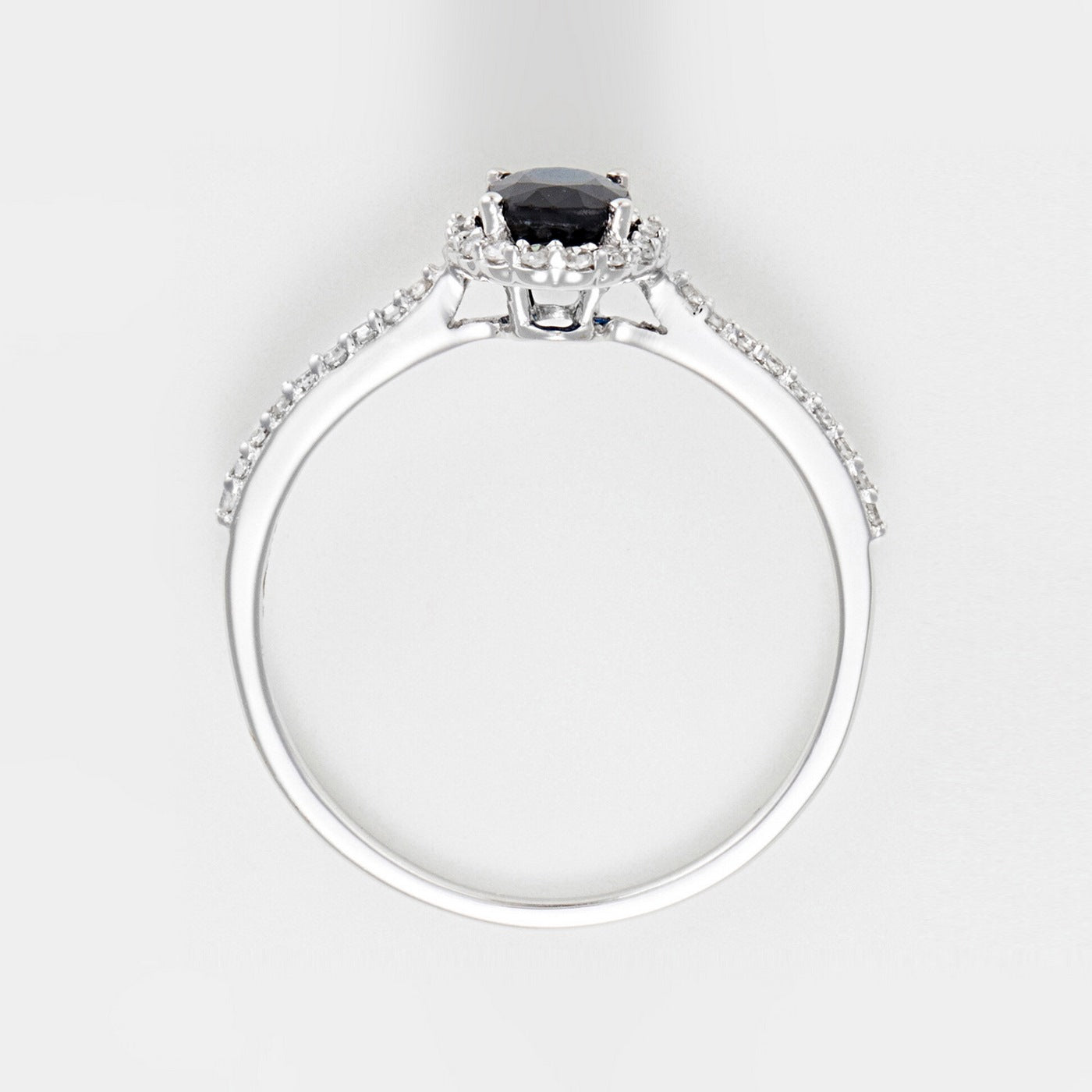 "Courtesy" Ring D0.14/36 Sapphire 0.6 - 375/1000 White Gold
