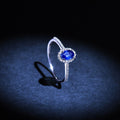 "Courtesy" Ring D0.14/36 Sapphire 0.6 - 375/1000 White Gold