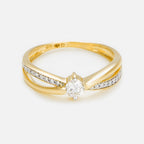"Joli Solitaire" Diamond Ring 0.07/18 + 0.20/1 - 375/1000 Yellow Gold