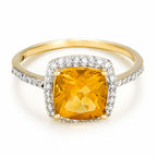 "Rio Grande" Ring with 0.22Ct/42 Diamonds - 375/1000 Yellow Gold