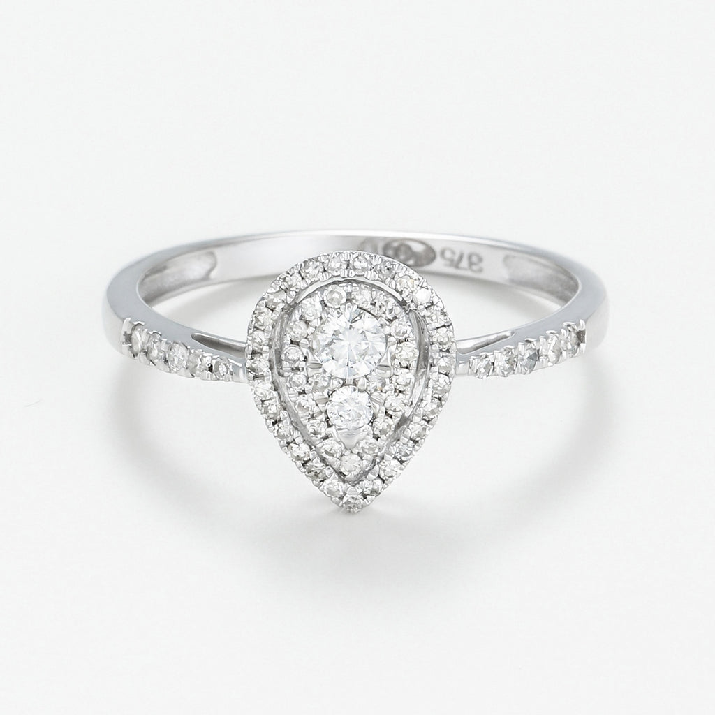 "Assa" Diamond Ring D 0.30/58 - 375/1000 White Gold