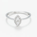 Anillo "Itzer" Diamantes D 0.15/32 - Oro blanco 375/1000