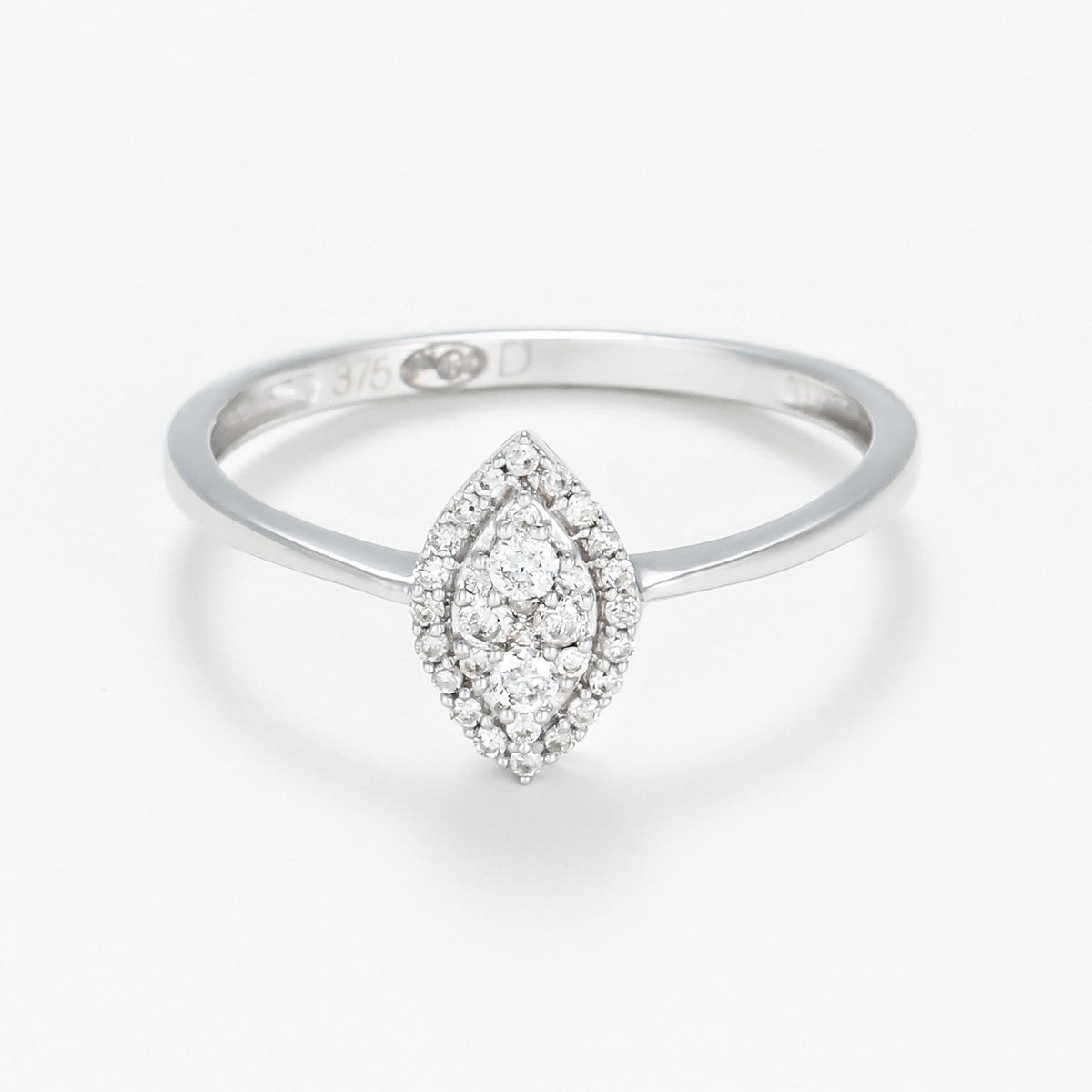 Anillo "Itzer" Diamantes D 0.15/32 - Oro blanco 375/1000