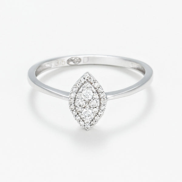 "Itzer" Diamond Ring, 0.15/32 diameter - 375/1000 White Gold