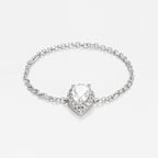 Bague Chaine "Invisible Tear" Topaze 0,25Ct/1 Diamant 0,05/15