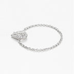Bague Chaine "Invisible Tear" Topaze 0,25Ct/1 Diamant 0,05/15