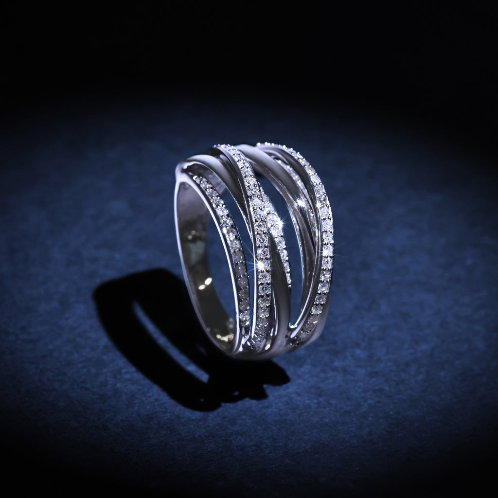Anillo "Entrelacs Voltaire" D0.5/85 - Oro blanco 375/1000